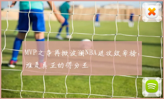 MVP之争再掀波澜NBA进攻效率榜，谁是真正的得分王